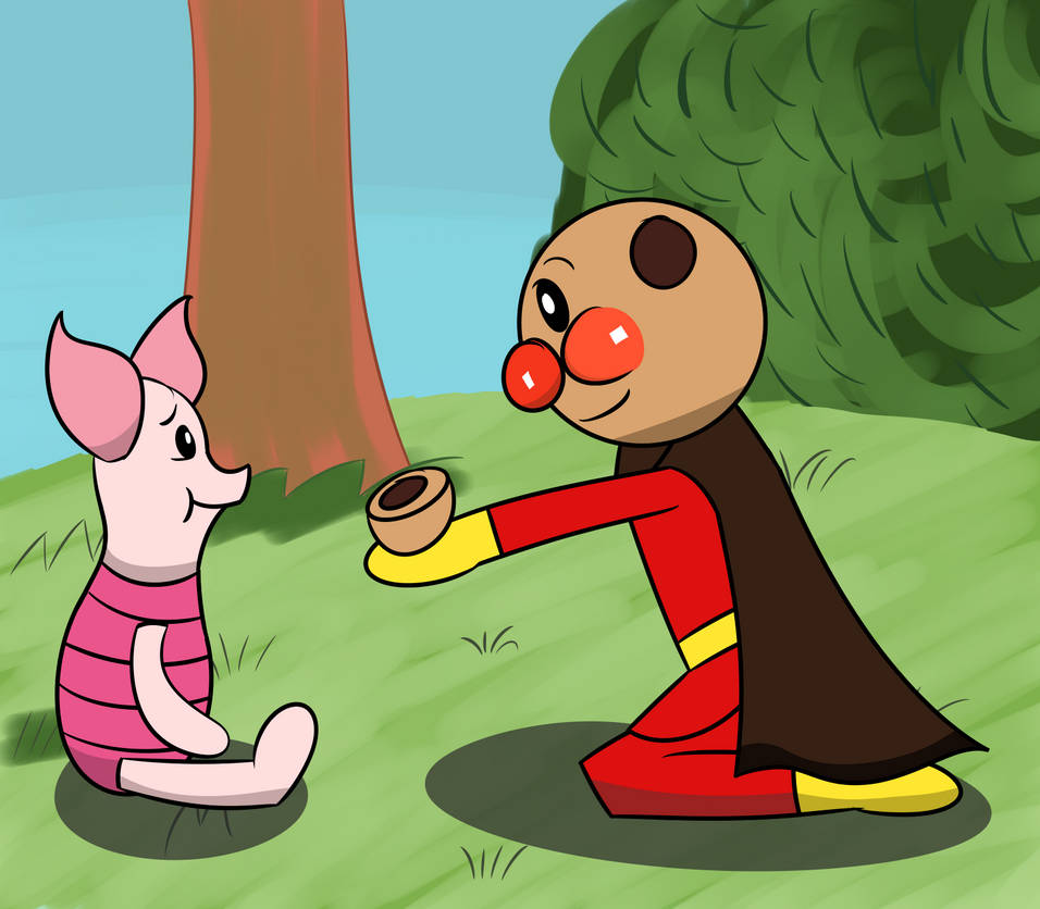 Anpanman helping a very small animal by Percyfan94 on DeviantArt