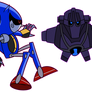 Metal Sonic and Slingshot sketches