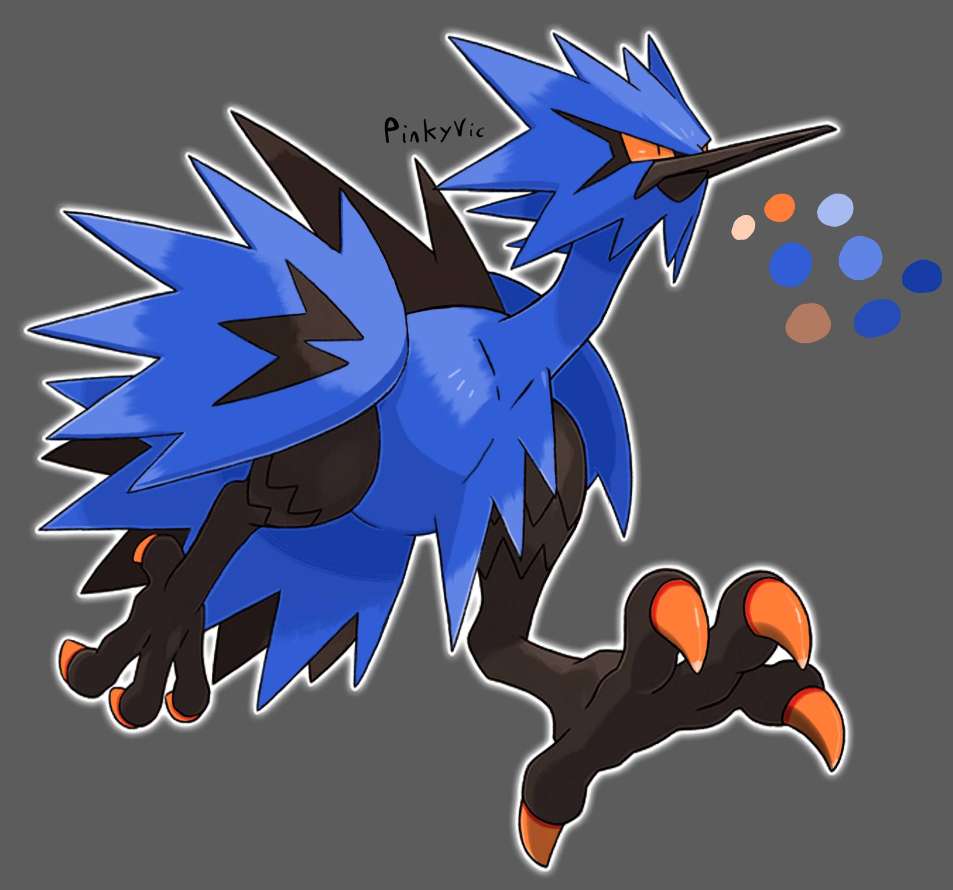 New shiny galarian articuno by VicDJ203 on DeviantArt