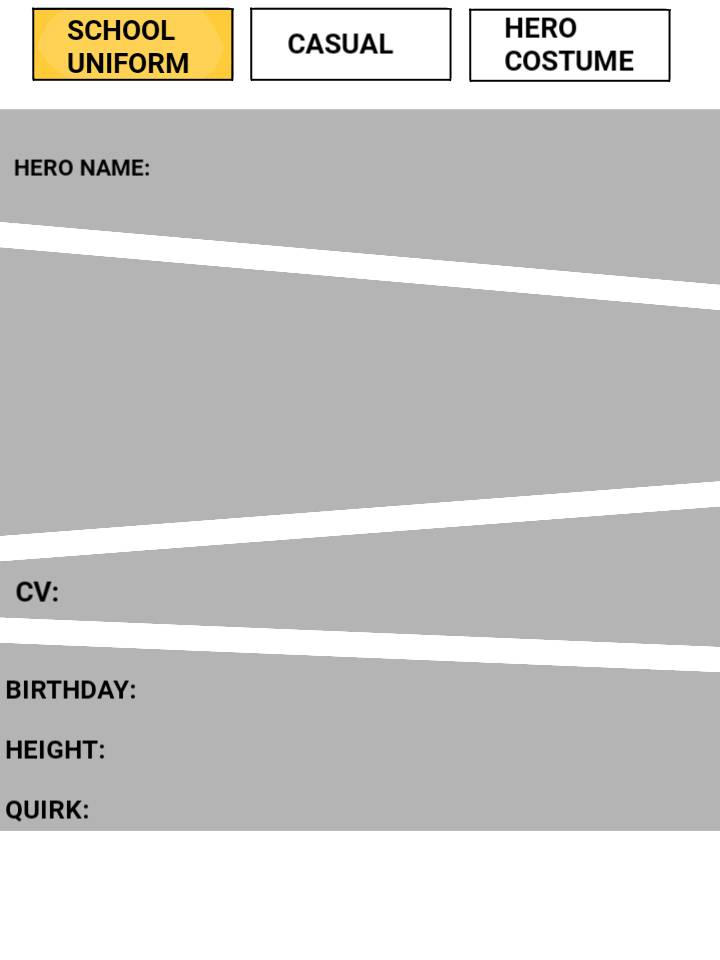 Custom MHA OC Sheet Template (School Uniform) by MonsterCraft505 on