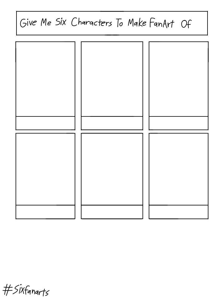 Six Fanarts Template (My Version) by MonsterCraft505 on DeviantArt