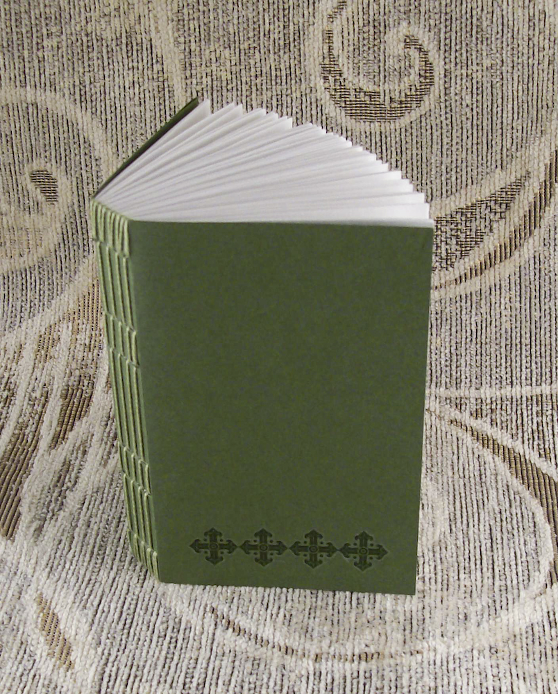 green stitches unlined journal by yatsu