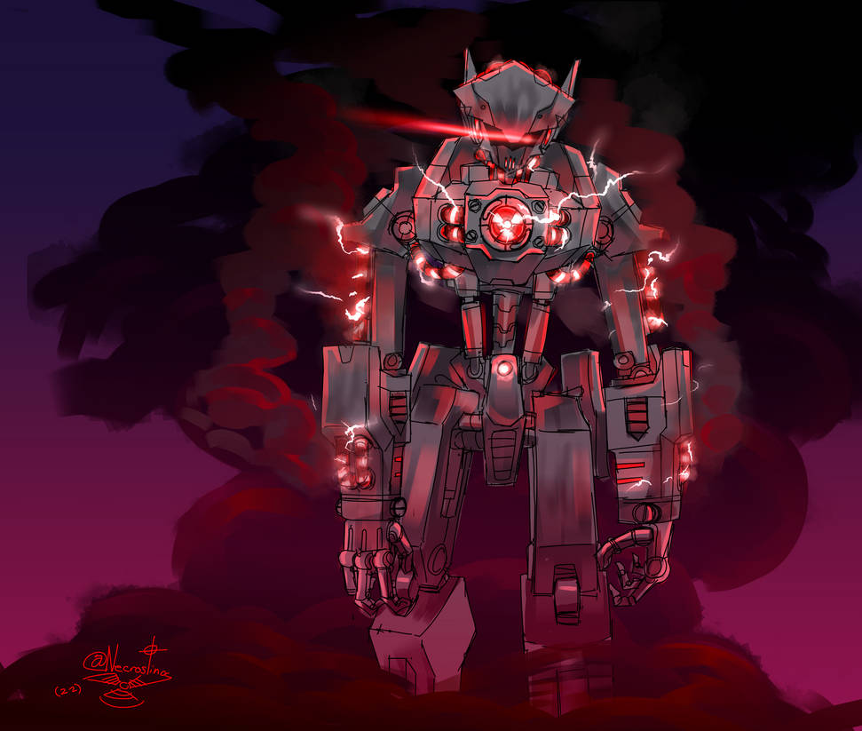 red robot by NecroStingySMP on DeviantArt