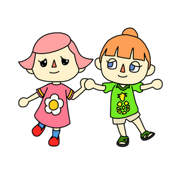 Pink Villager Girl X Villager Maya