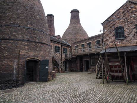 Courtyard inside Moorcroft Pottery. Stoke-on-Trent