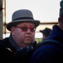 Fat man with hat. Florence. Italy