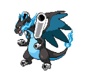 Pokemon Fusion / Mega Charizard X and Mega Blastoi