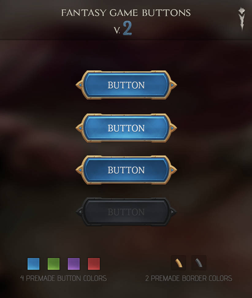 Button Design Fantasy Fantasy Game Buttons V.2 by IspoinDesign on DeviantArt