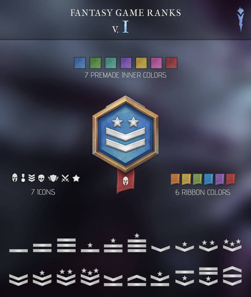 Game Ranks Style Fantasy Game Ranks V.1 by IspoinDesign on DeviantArt