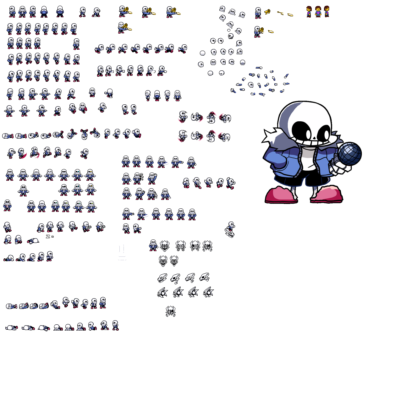 Sans (Indie Cross) Sprite By DsVerseBrett2 by ImDarVerse2T on