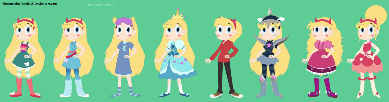 All of Star's outfits by Mak2020 on DeviantArt