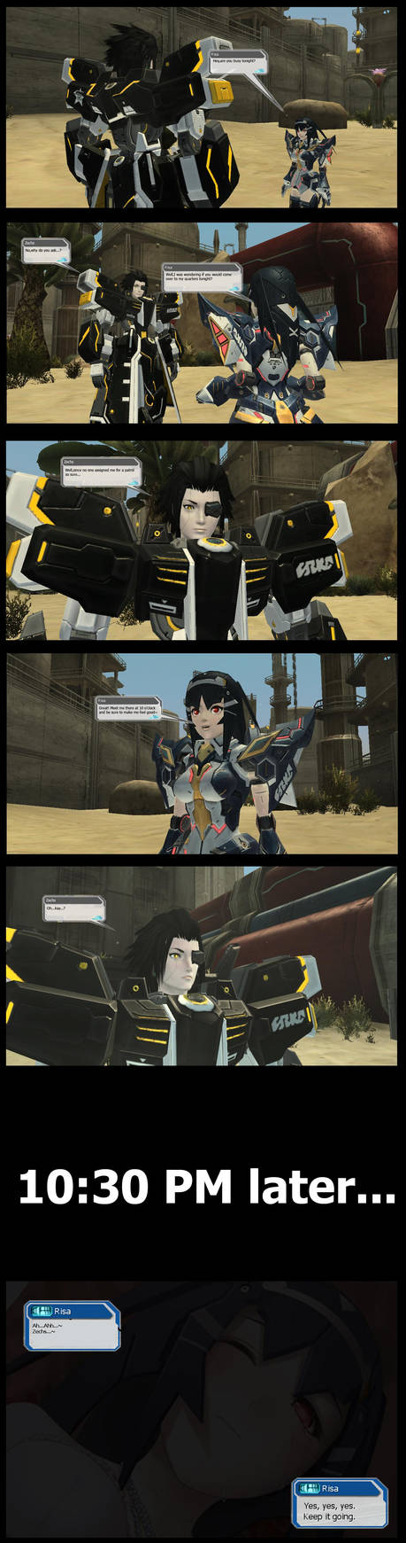 PSO2 Zechs with Risa by ZeroSenPie on DeviantArt