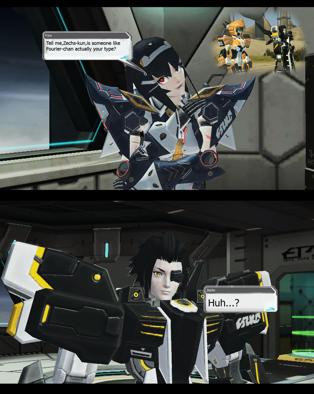 PSO2 X OC Risa and Zechs by ZeroSenPie on DeviantArt