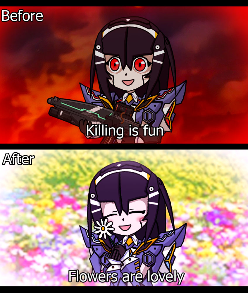 PSO2 Lisa/Risa before and after by ZeroSenPie on DeviantArt