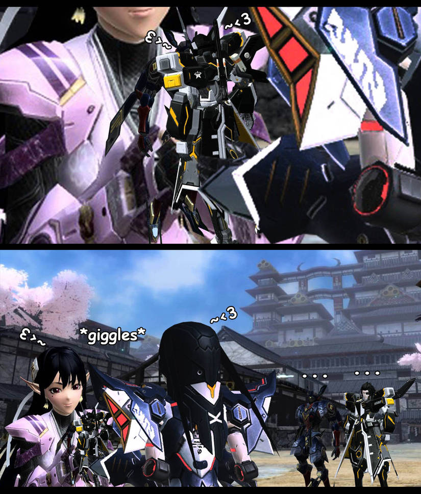 PSO2 X OC When girls playing dolls by ZeroSenPie on DeviantArt