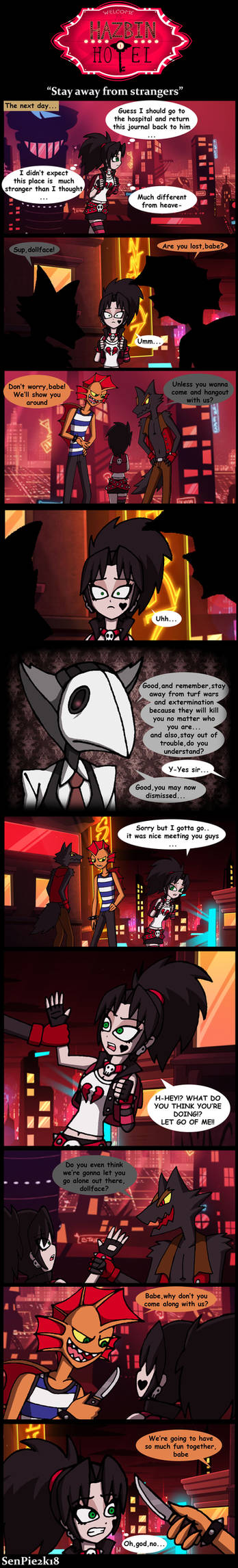 Hazbin Hotel OC Comic Stay away from strangers