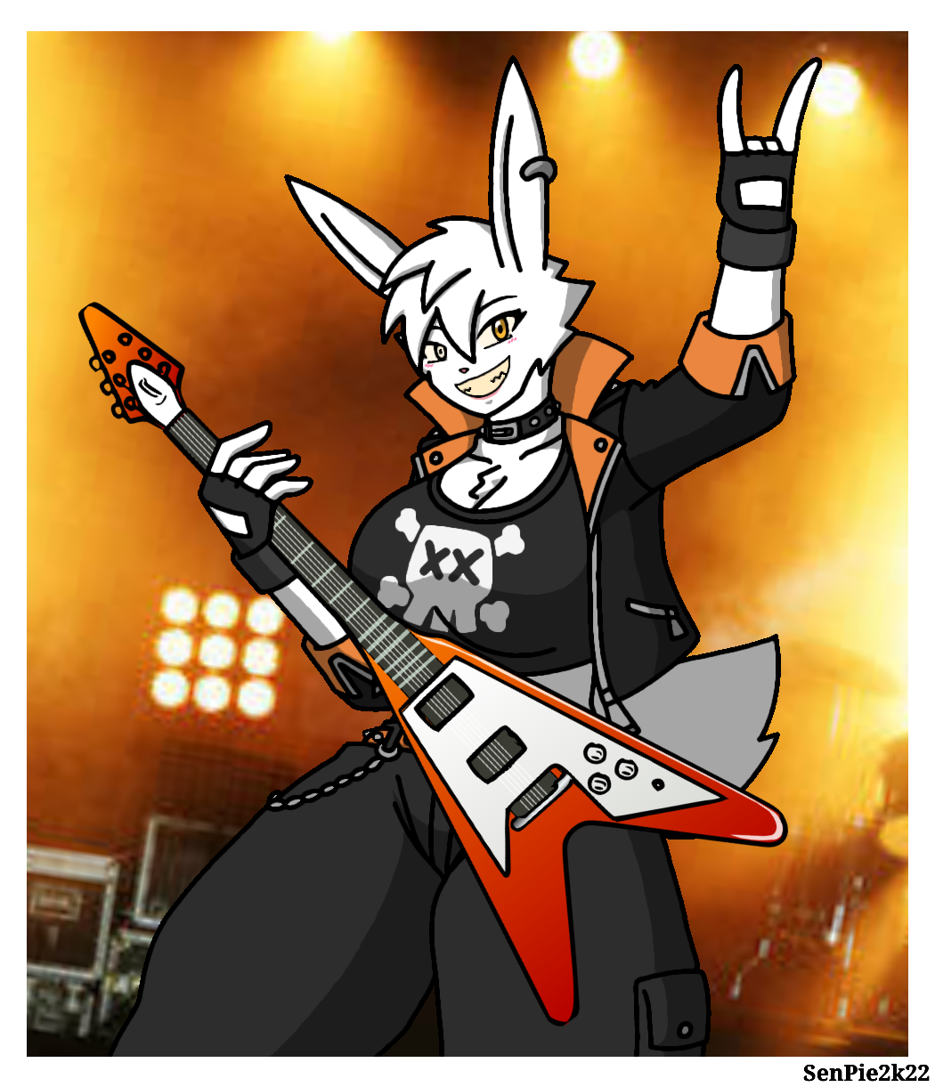 Punk Rock Bunny rock on by ZeroSenPie on DeviantArt