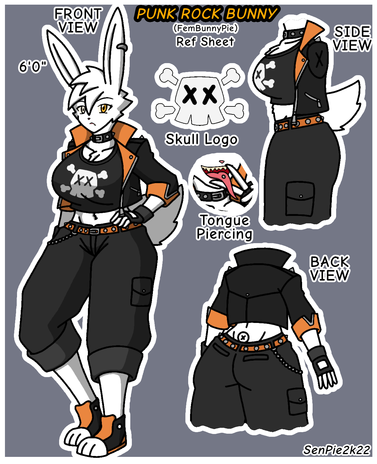 Punk Rock Bunny Ref Sheet by ZeroSenPie on DeviantArt