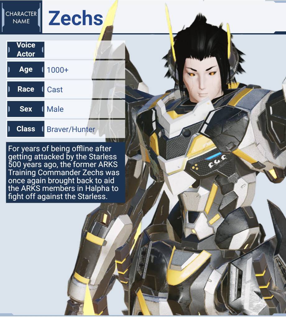 PSO2 NGS Zechs Character Info by ZeroSenPie on DeviantArt