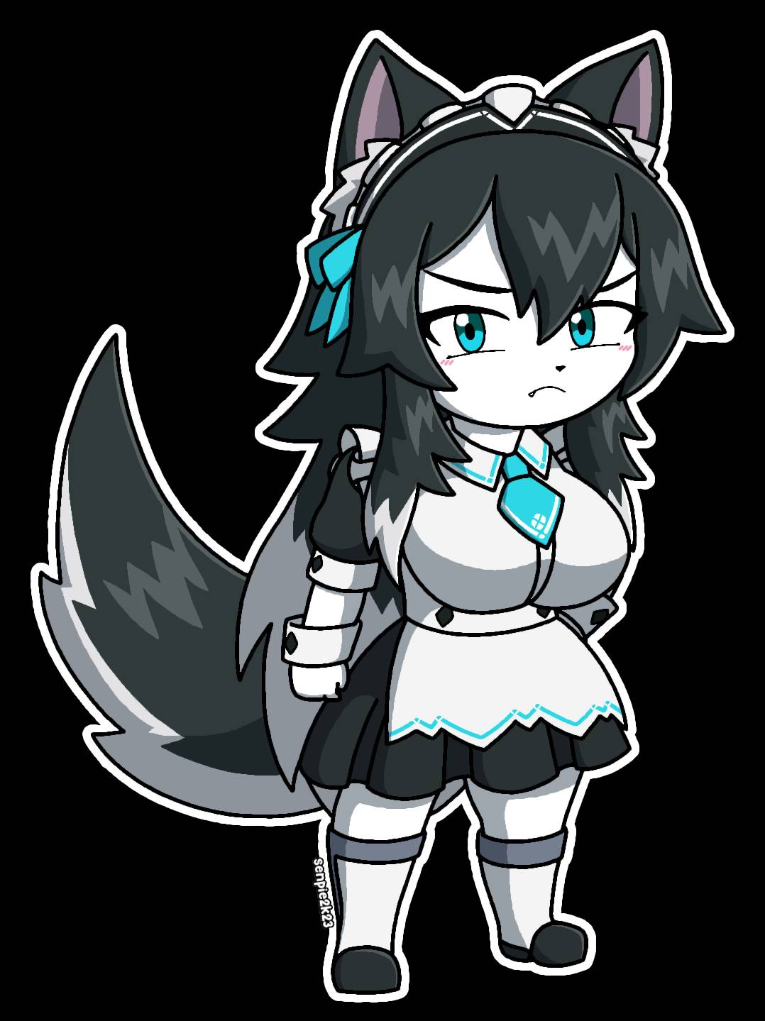 PSO2 NGS: Chibi Maid Kurone by ZeroSenPie on DeviantArt