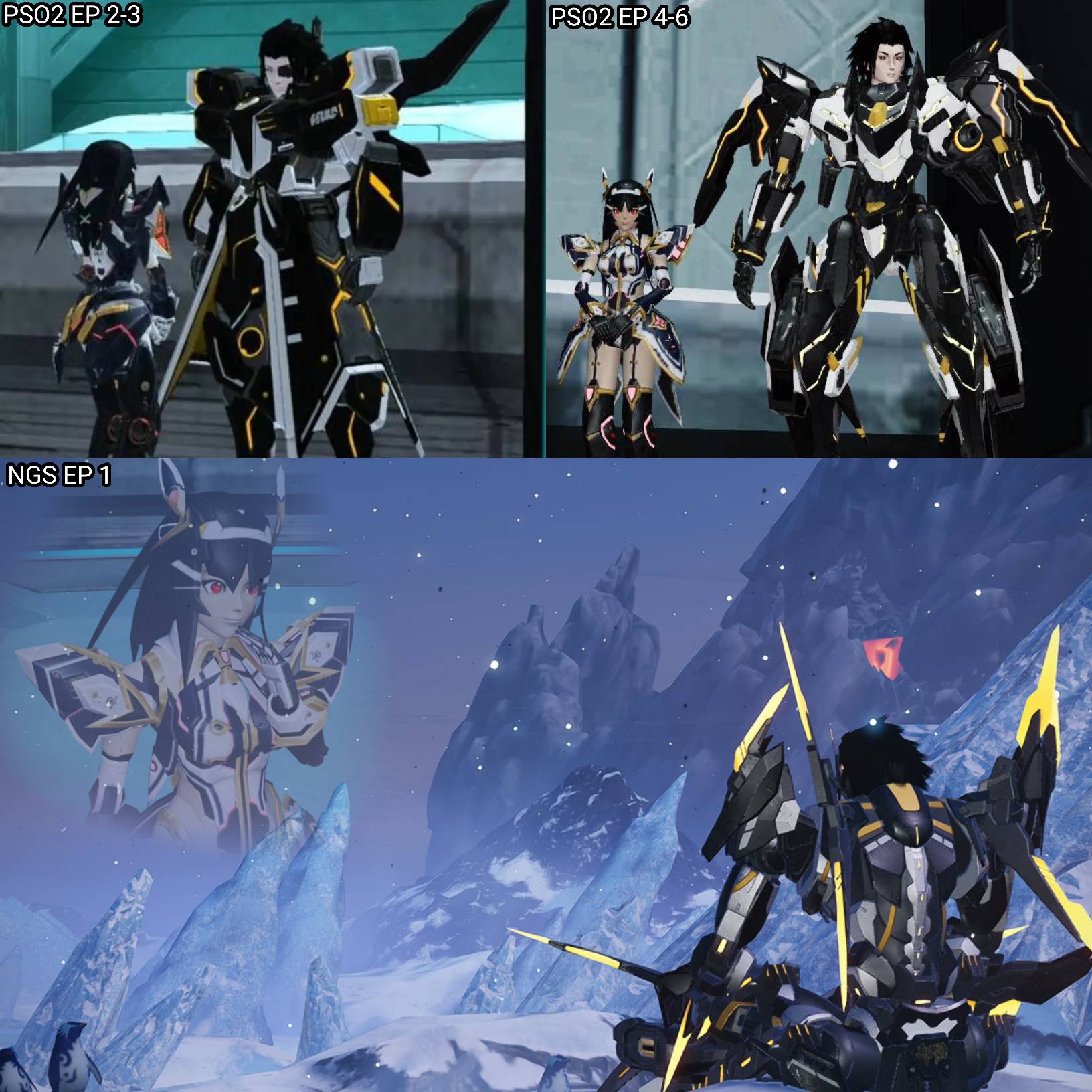 PSO2 Zechs and Risa from Base to NGS by ZeroSenPie on DeviantArt