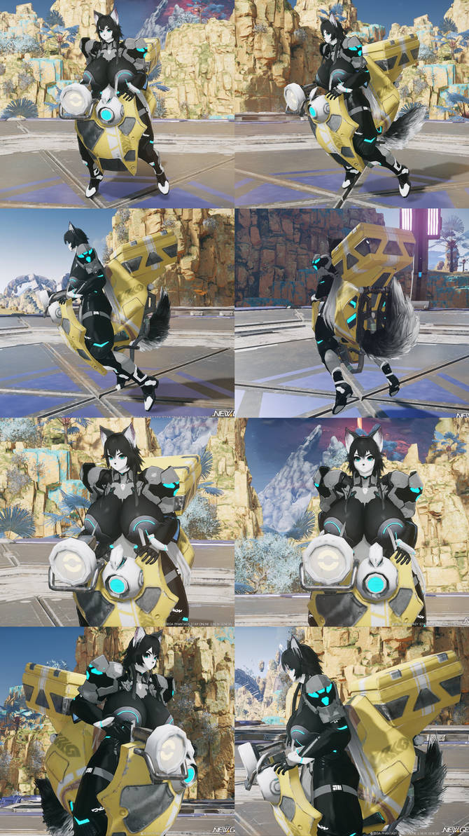 PSO2 NGS: Kurone on a Robot Vehicle by ZeroSenPie on DeviantArt