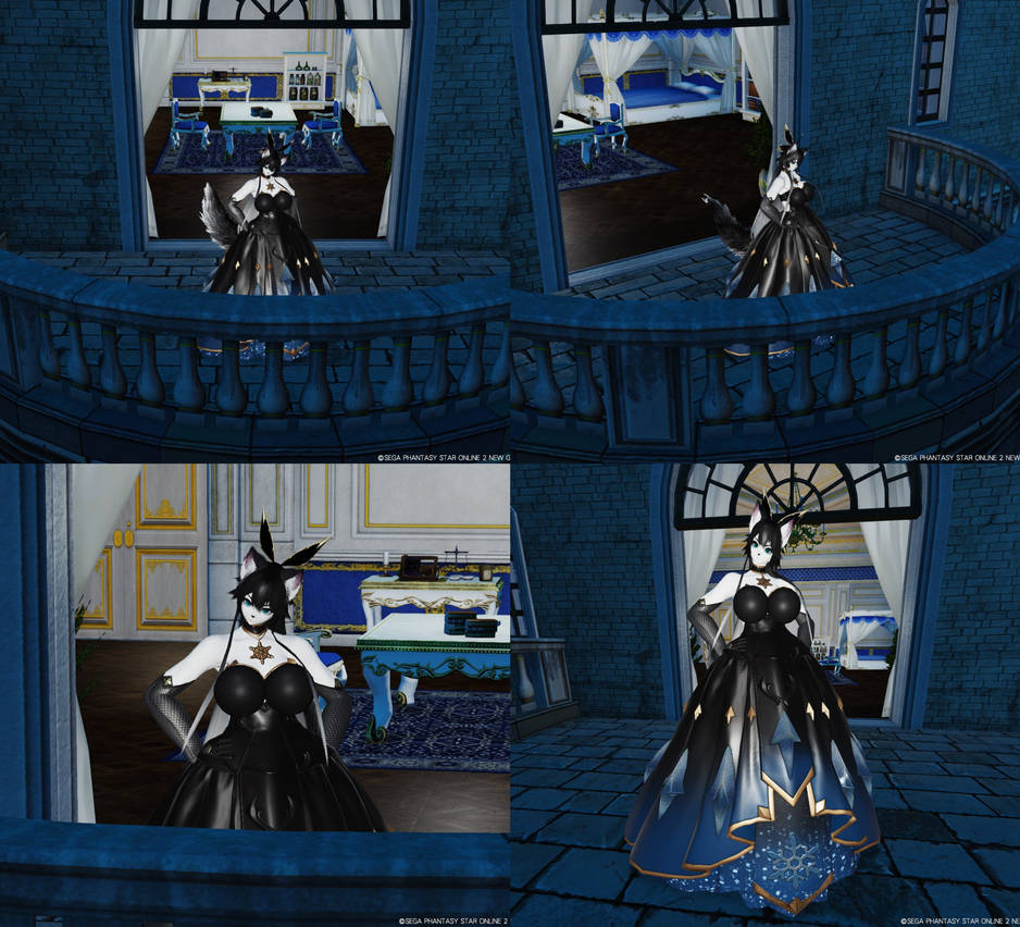 PSO2 NGS Princess Kurone at the balcony by ZeroSenPie on DeviantArt