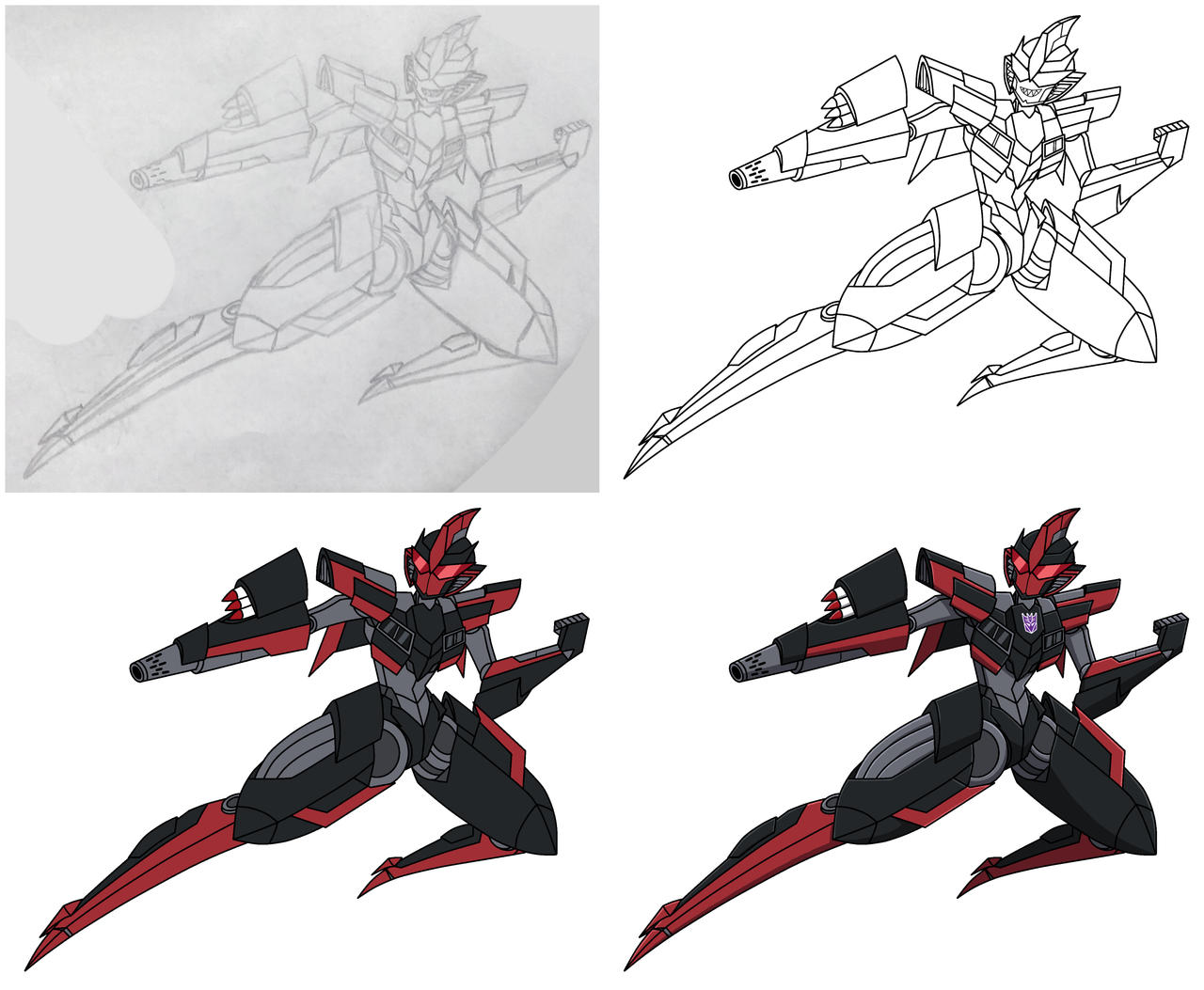 Art Progress of TF Prime/RiD Jet Strike by ZeroSenPie on DeviantArt
