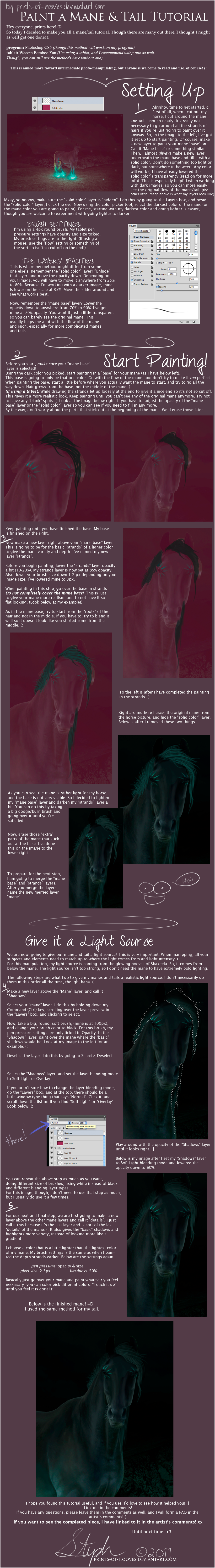 Nighttime Painting Manes and Tails Tutorial