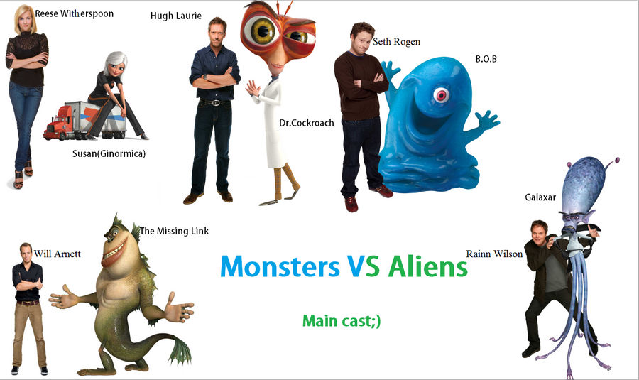 Monsters vs Aliens main cast--- by Fensy on DeviantArt