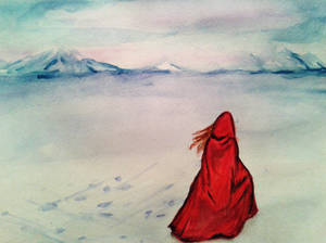 Blood-red cloak