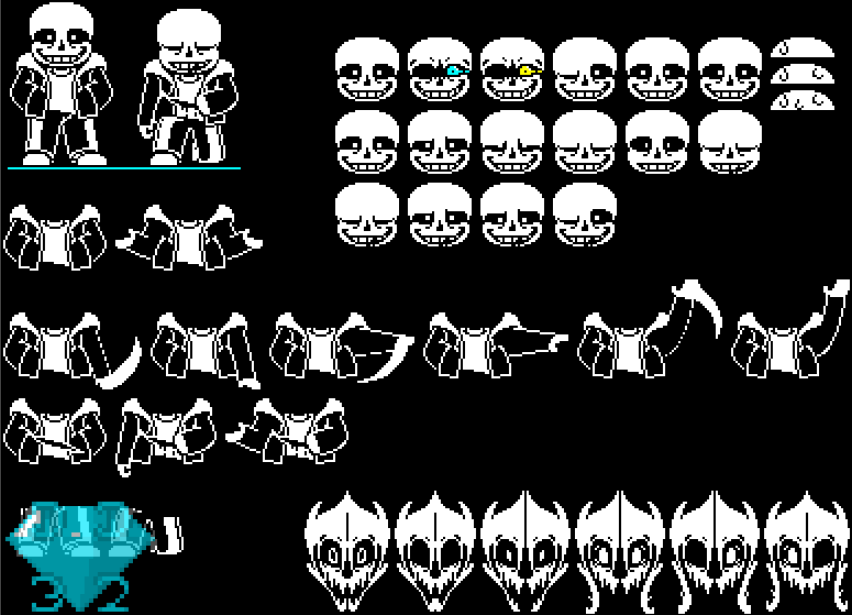 (Undertale) Sans Spritesheet by diamondDasher31 on DeviantArt