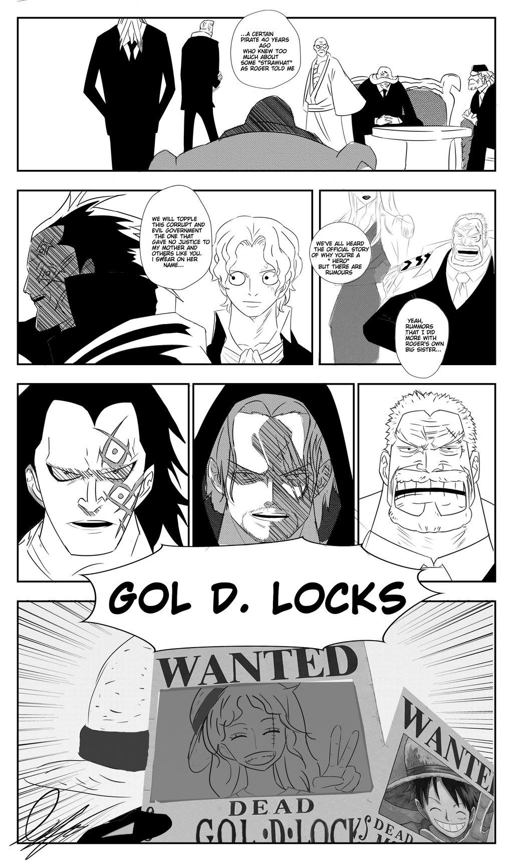 One Piece Gol D Locks Fan Art Page By Remyblume On Deviantart