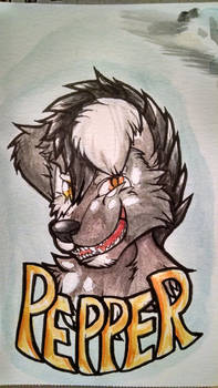 Pepper Watercolor Badge