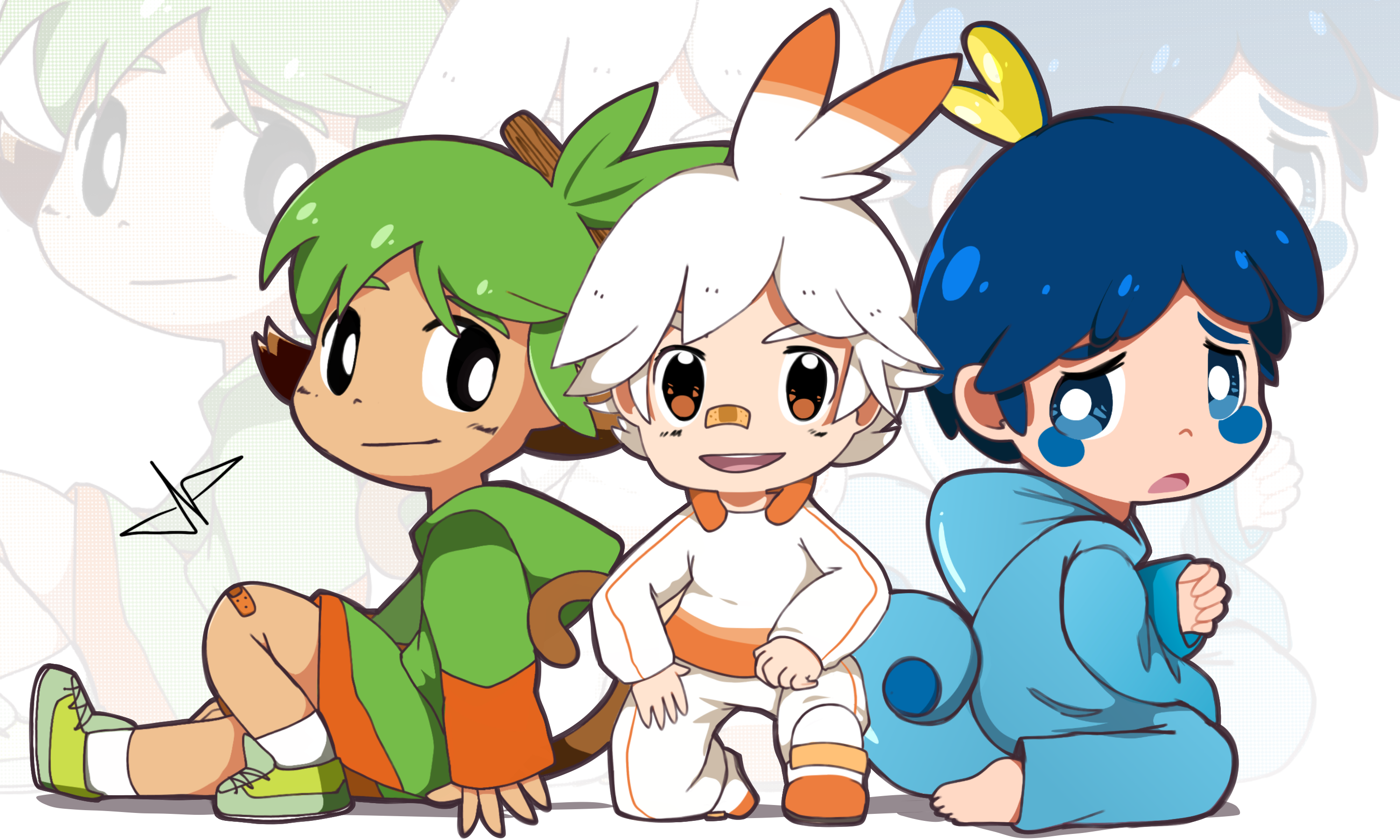 Pokemon sword and shield starters by fnafmangl on DeviantArt