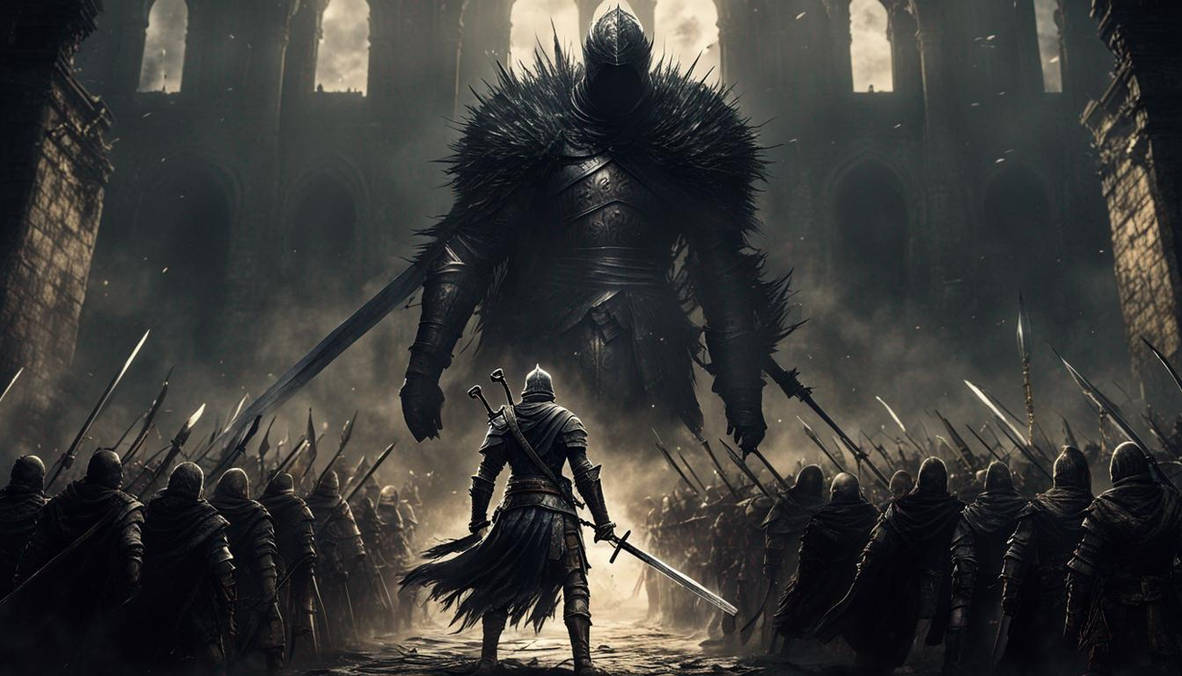 An Army standing in front of a Assassin, ready to by 3agall on DeviantArt