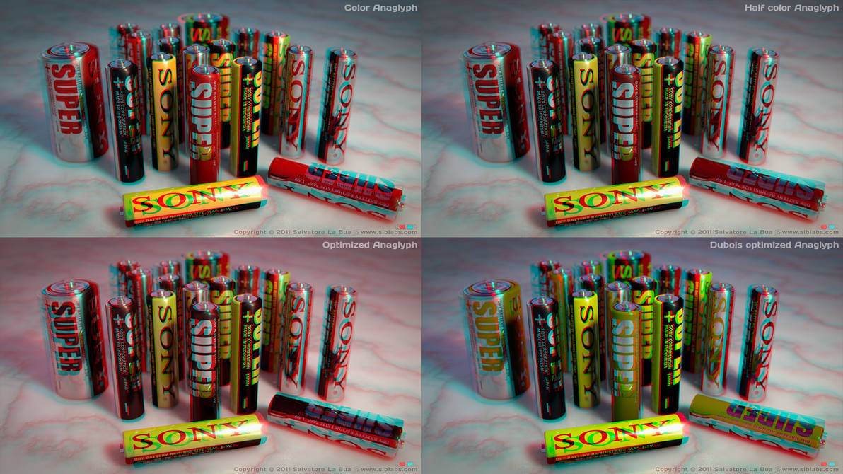 Sony Batteries Anaglyph by SLB81