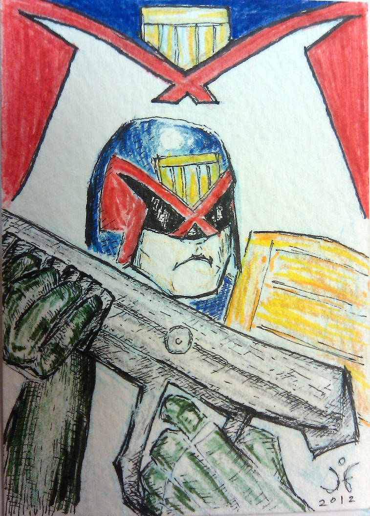 Judge Dredd Sketch Card