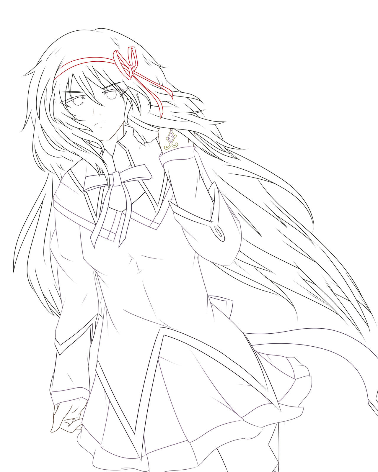 Homura Lineart by Eclipse116 on DeviantArt