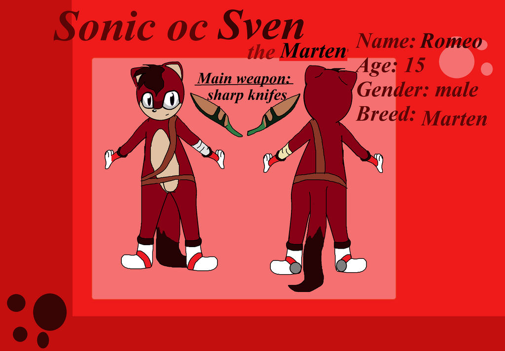 Sonic ocRef SheetSven the Marten by TheWarriorDogs on DeviantArt