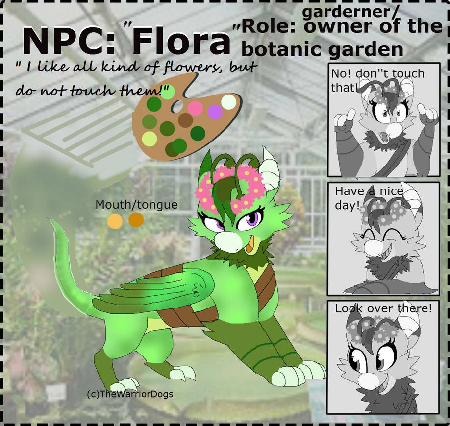 NPC entry 10 Flora by TheWarriorDogs on DeviantArt