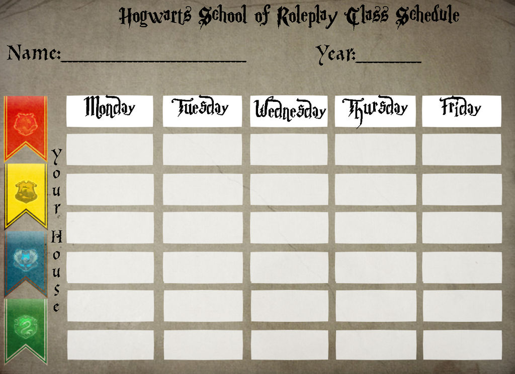 Hogwarts Class Schedule By SteampunkedInkling On DeviantArt hogwarts-class-schedule-by-steampunkedinkling-on-deviantart