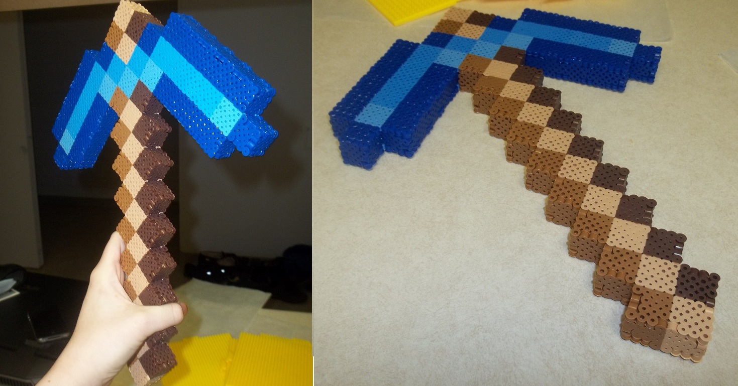 3D Pickaxe Perler