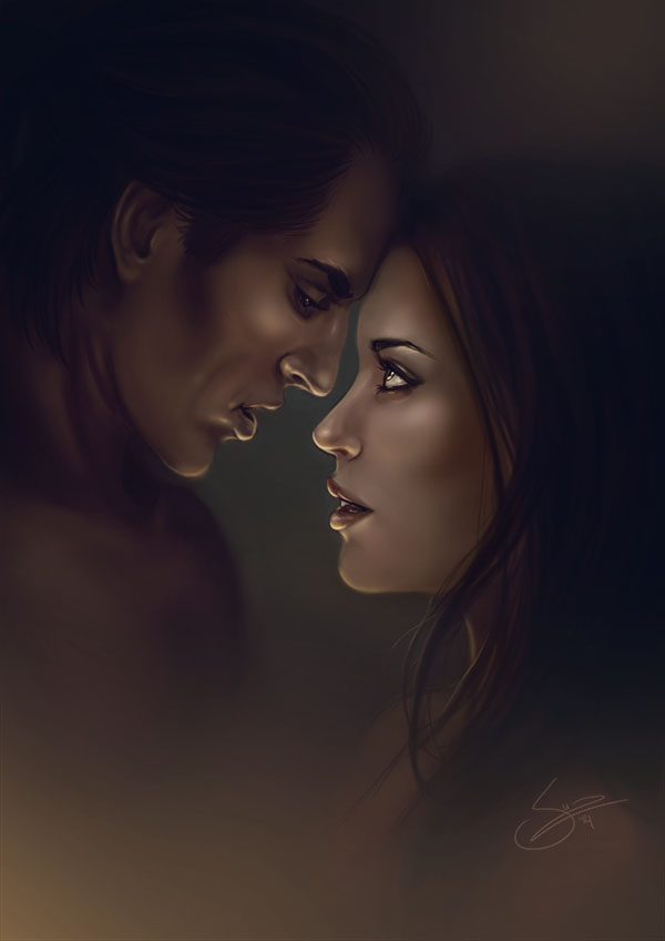 Daemon and Elena first kiss by AlinaMiracle on DeviantArt
