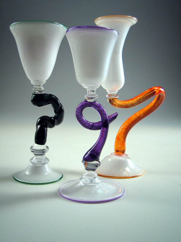 off center goblets