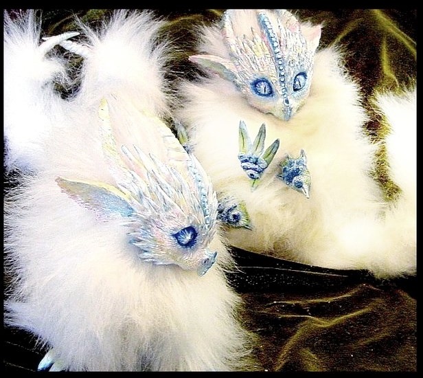 -SOLD-Posable Baby Ice Dragons