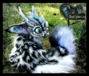 -SOLD- Posable Snow Leopard Dragon