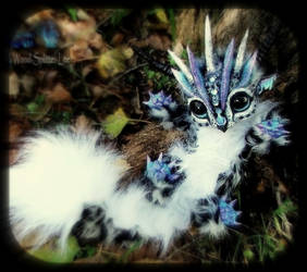 -SOLD- Posable Baby Snow Leopard Dragon