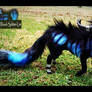 --SOLD--Posable Fantasy Moon Dust Wolf