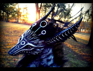 --SOLD--Poseable Fantasy Dream Walker Wolf by Wood-Splitter-Lee